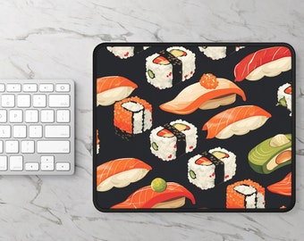 Sushi Gaming Mouse Pad 9x7 Custom made gaming mouse pad Japanese art mouse pad Fun mouse pad Gift