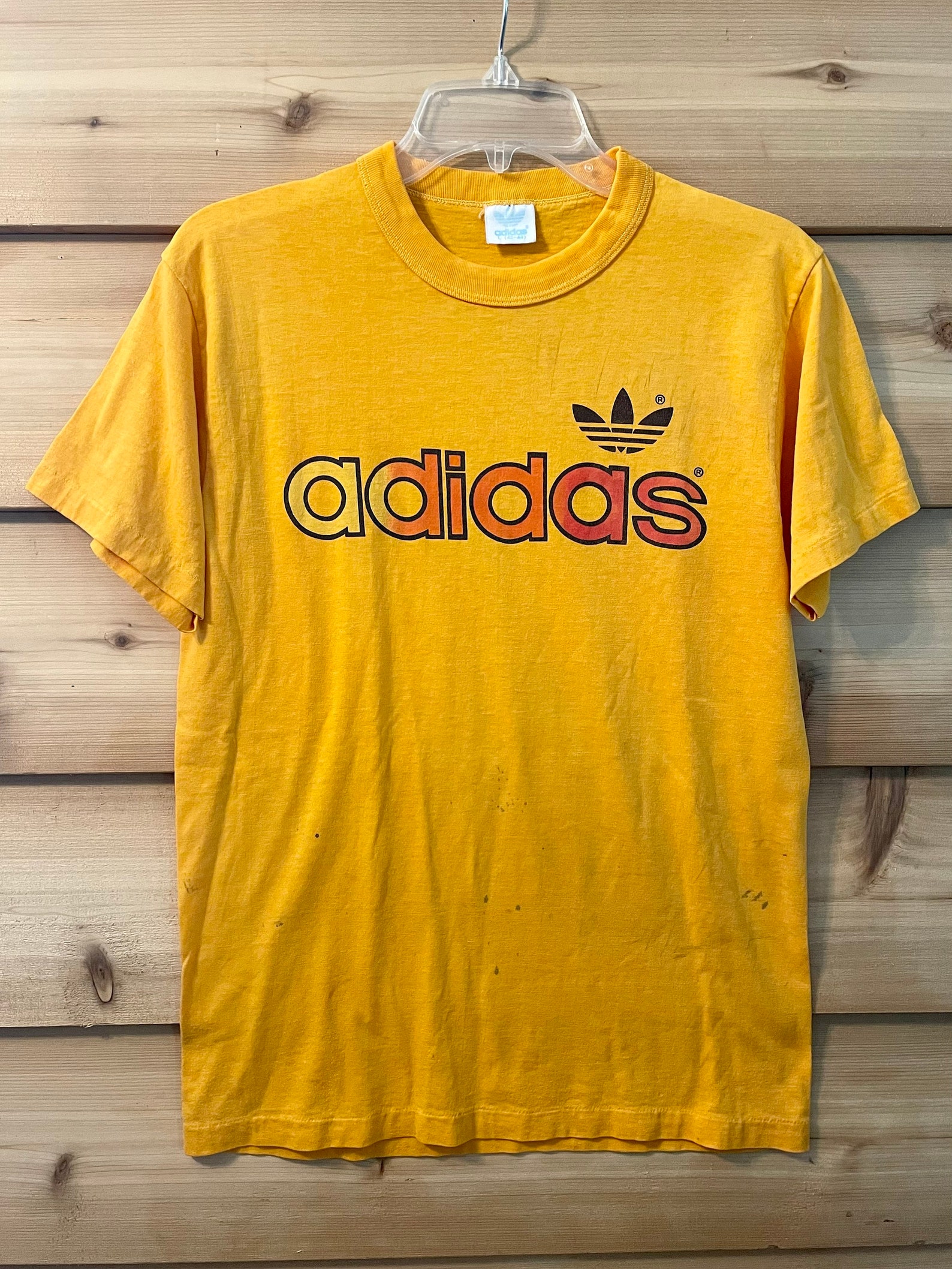 Vintage Trefoil Yellow Adidas Shirt Size Large 1970s | Etsy