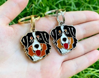 Personalized Australian Shepherd Dog Tag: Stainless Steel Enamel Pet ID