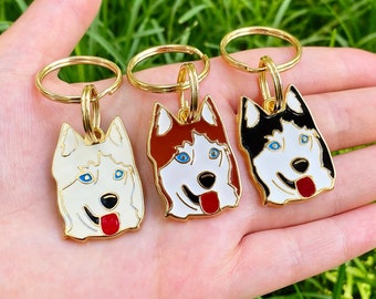 Personalized Siberian Husky Dog Tag: Stainless Steel Pet ID