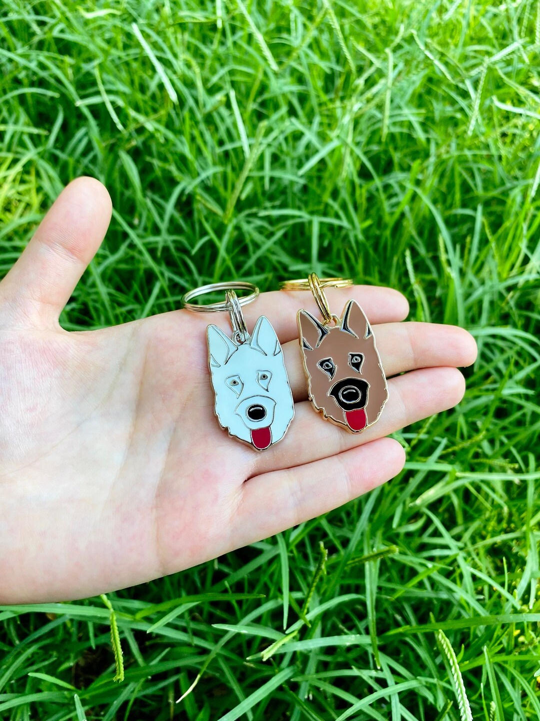 German Shepherd Name Tag Dog Tag Personalized Dog ID Tag Etsy