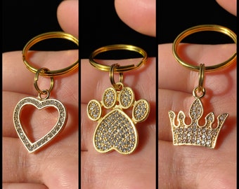 Heart Pet Collar Charm: Stainless Steel Dog/Cat Accessories
