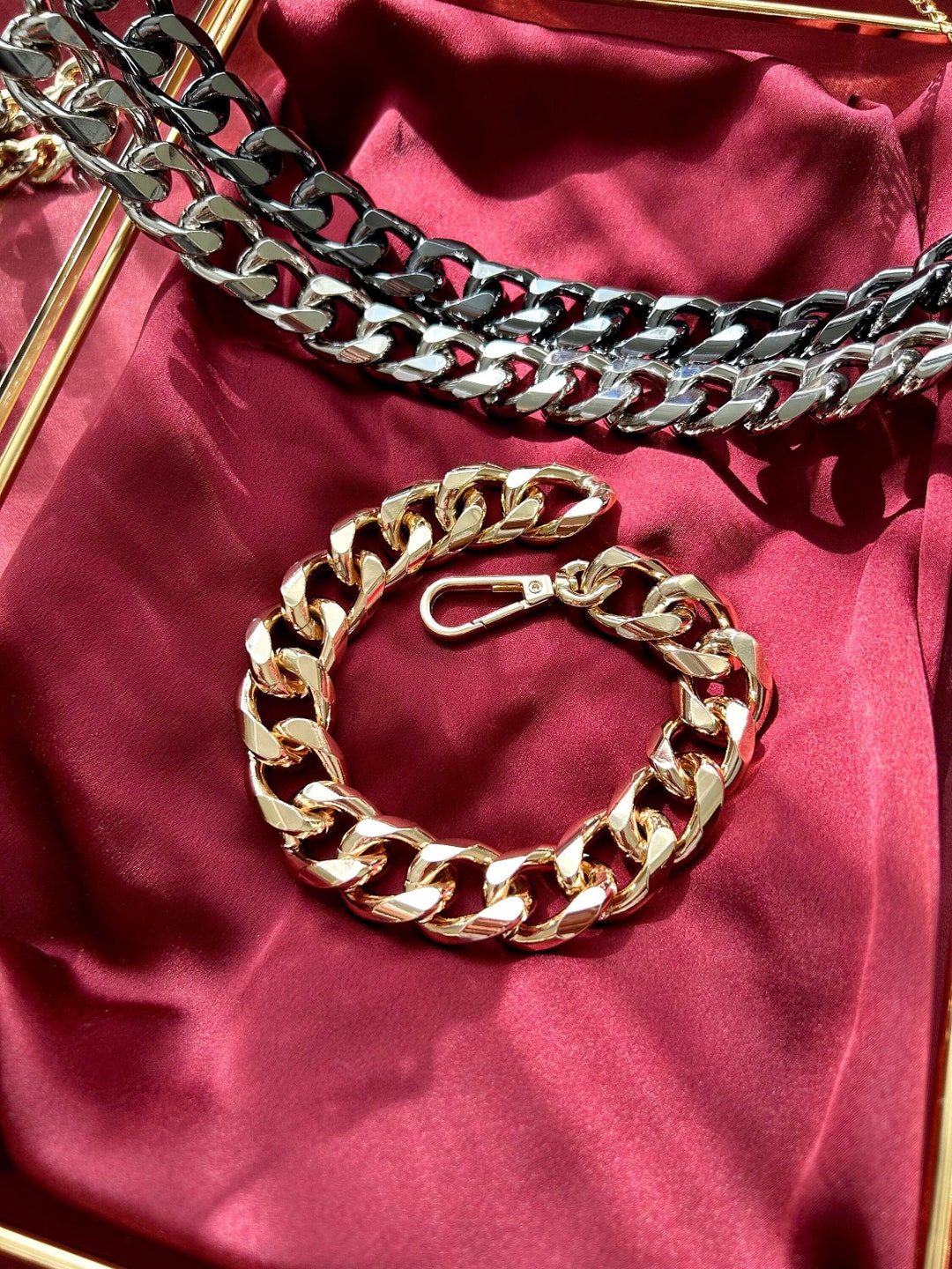 Cuban Link Dog Chain, Gold Dog Collar Chain, Dog Chain Necklace, Custom Dog Chain, Handmade Dog