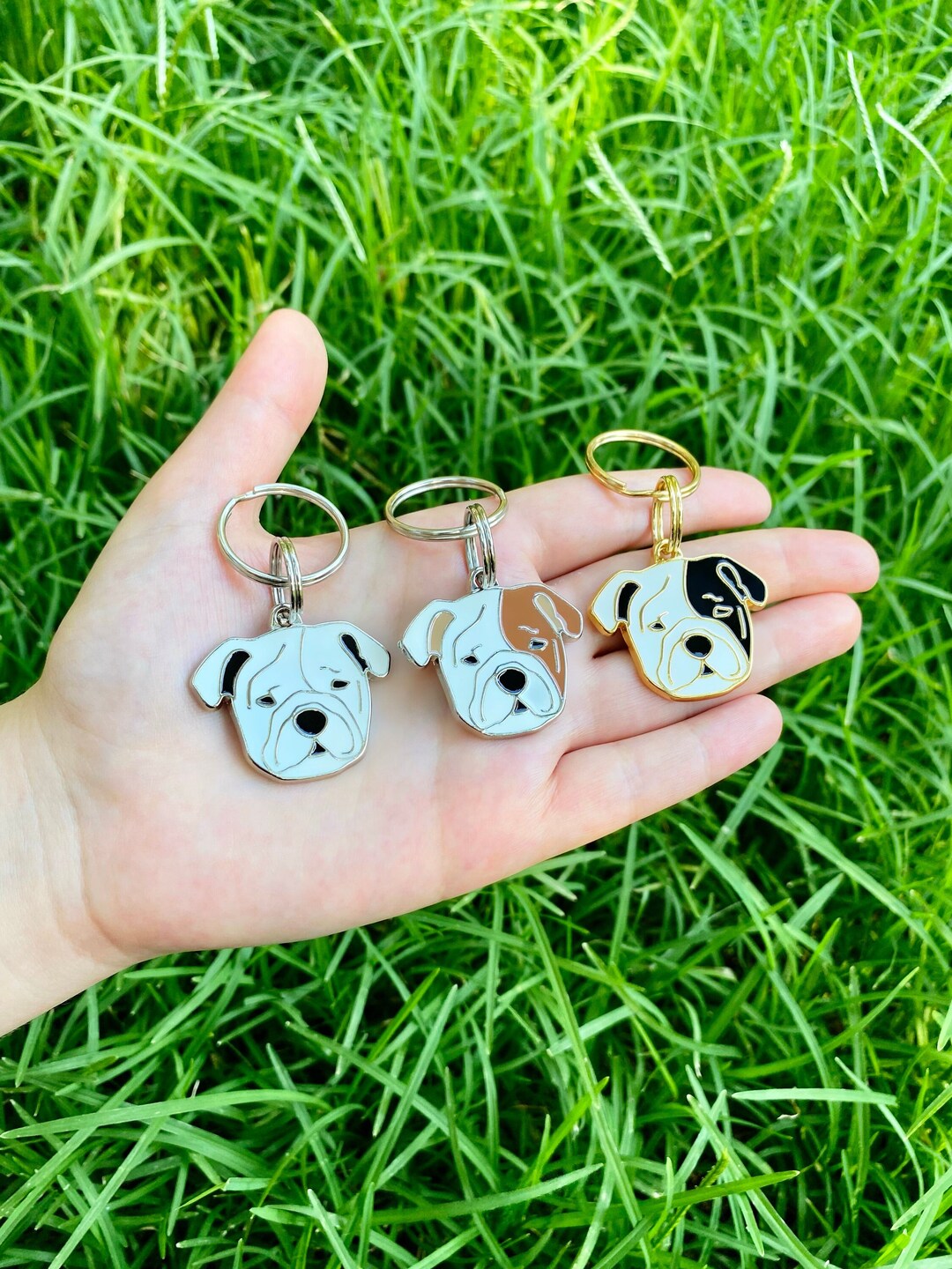 Bulldog Dog Tag, Dog Tag, Bulldog Tag, Enamel Dog Tag, Bulldog Gift, Personalized Dog Tag, Dog