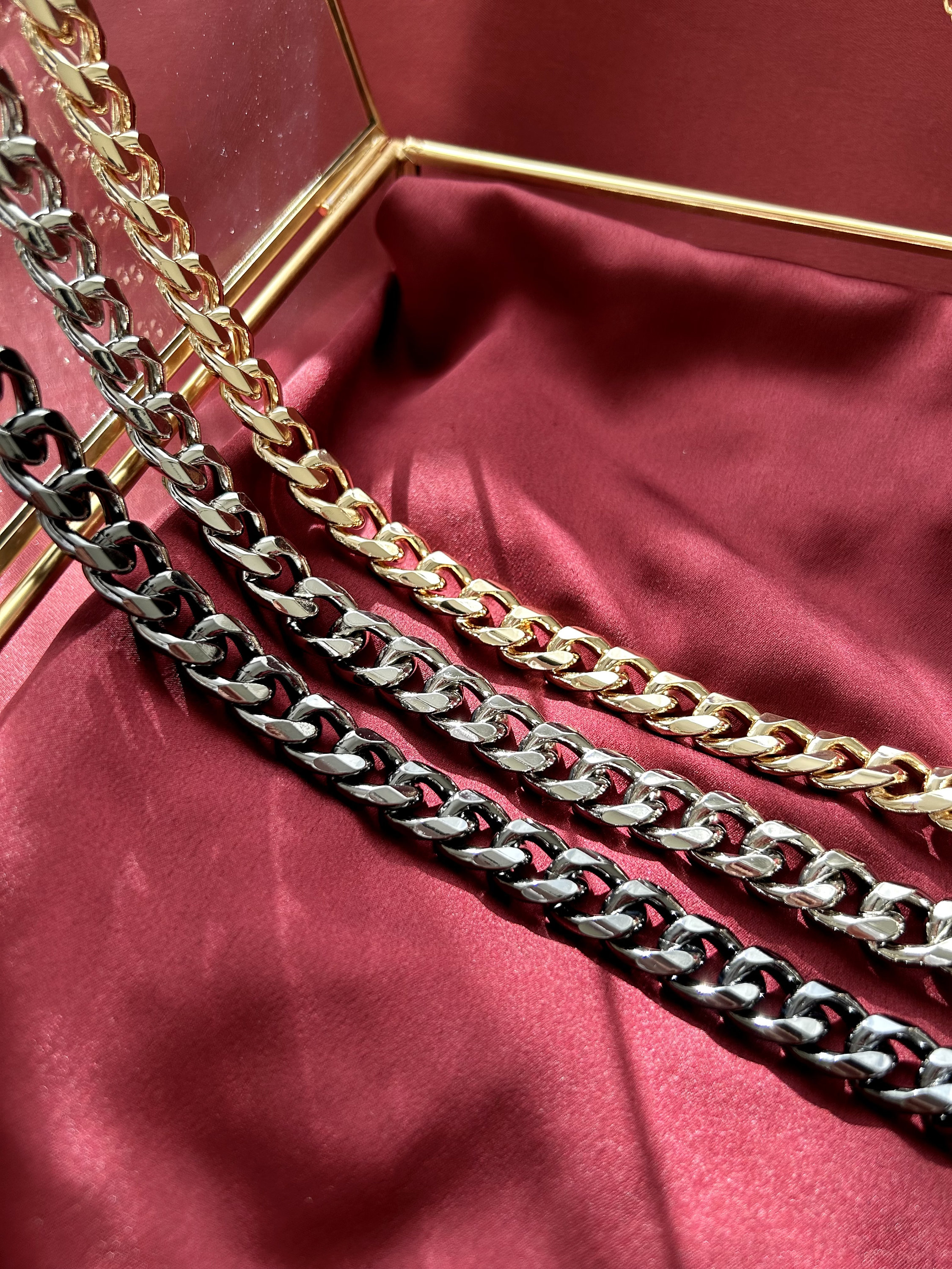 LuxLife Gold Cuban Link Hundehalsband, 10 Mm Edelstahl, 5