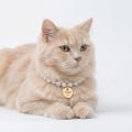 Custom Pearl Dog & Cat Collar Necklace with Gold Name Tag: Personalized Pet Jewelry Gift product logo