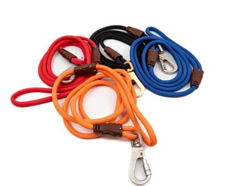 Braided Rope Dog Leash: Strong, Eco-Friendly, Gold/Silver Clip