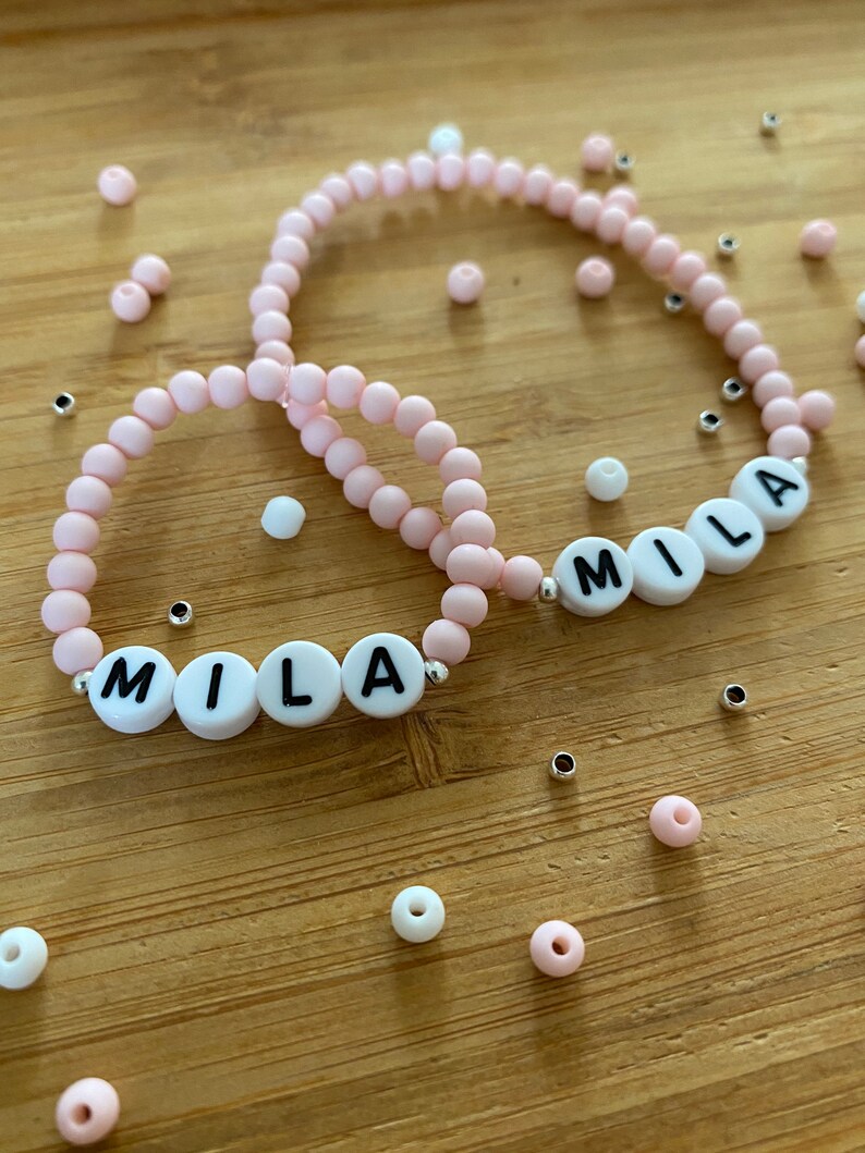 Pulsera de mamá hija con nombre | Etsy