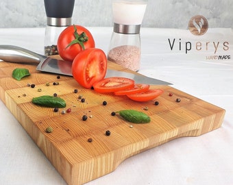 Solid wooden cutting board | High quality natural ash wood chopping board for kitchen | charcuterie board | Gift for Chef