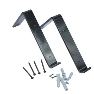 Metal Brackets LOFT | Lipped black metal brackets | Shelf brackets