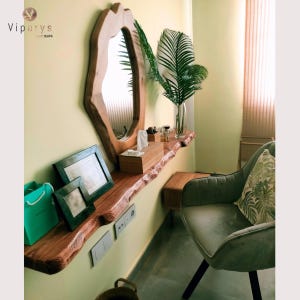 Rustic Extra Live Edge Shelf – Handmade Floating Shelf from Reclaimed Wood, Unique Wall Decor for Natural Interiors