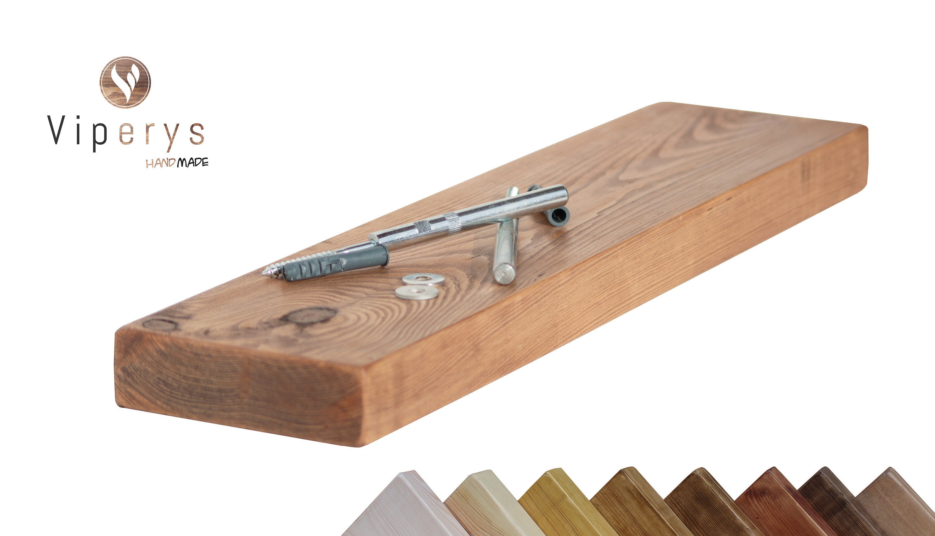 Rustikales schwimmendes Regal 145 cm tief 45 cm dick | Etsy