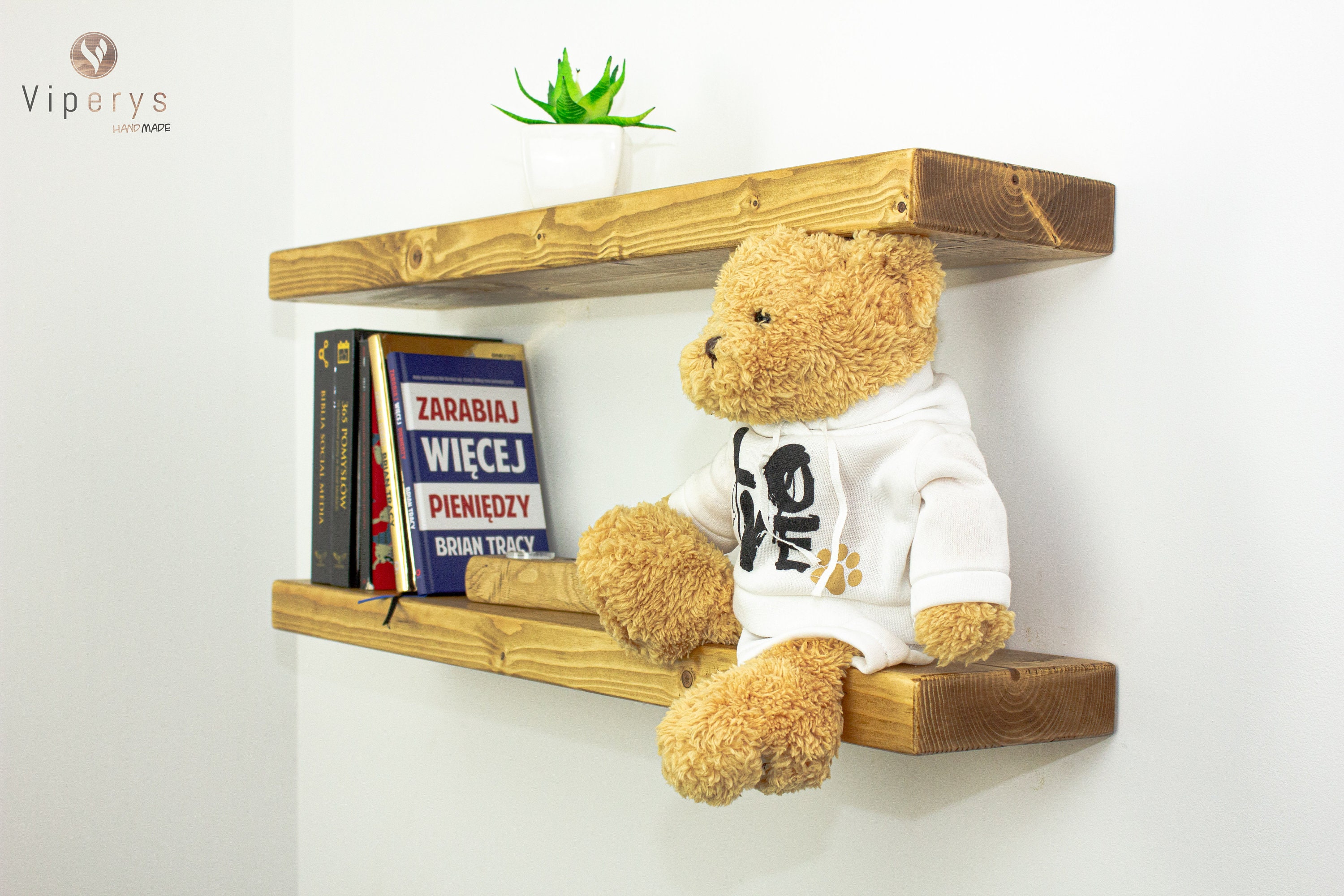 Rustic Floating Wooden Shelves 17cm X 4.5cm With Brackets - Etsy Ireland
