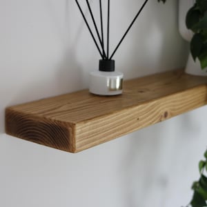 Farmhouse Rustic Floating Shelf 17x4.5cm: Industrial Loft, Vintage Wood, Timber, Brackets & Delivery Included