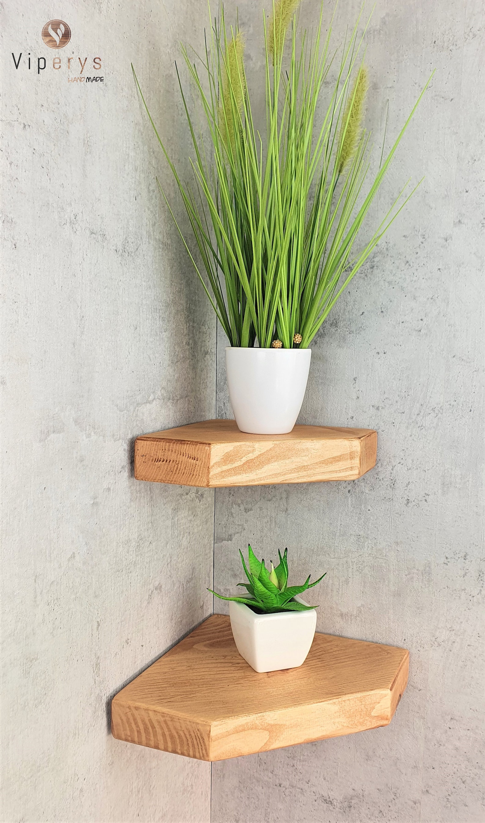 Diamond Corner Shelves Solid Wood Floating Shelf With Etsy UK