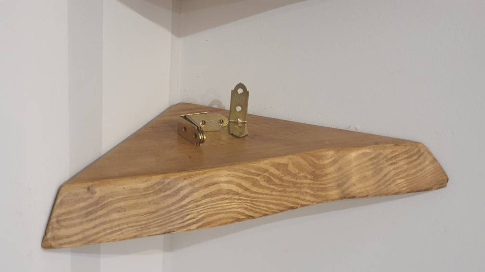 Diamond Corner Shelves Solid Wood Floating Shelf With Etsy