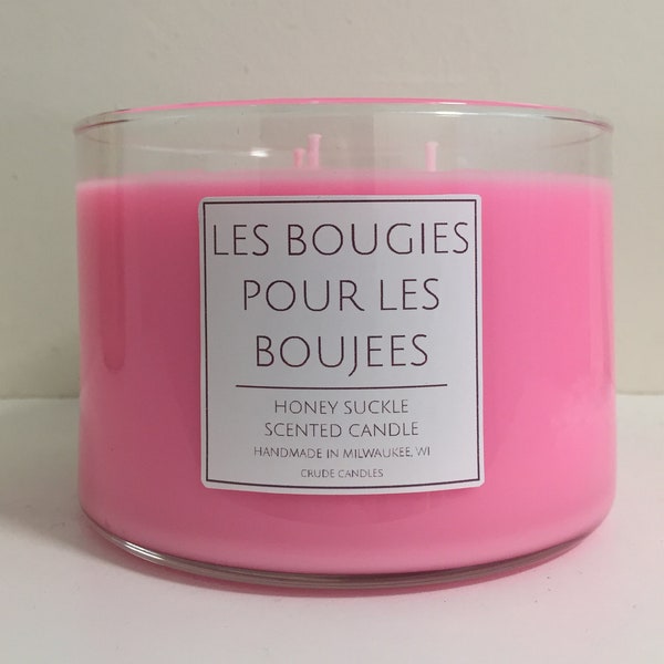 3 Wick Les Bougies Pour Les Boujees. French Candle Label. Boujee Candle. Fancy Candle Label. Pick You Scent & Color Custom Candle. Bougies