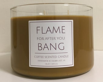 3 Wick Flame For After You Bang Candle. Custom Scent Candle. Funny Inappropriate Candle Labels. Unique Handmade Candles. Sex Candles