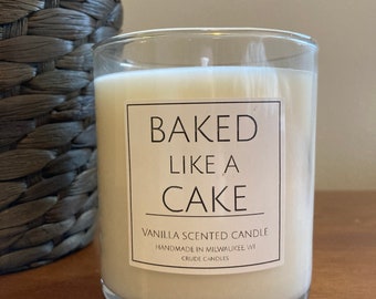 Kleines Glas gebacken wie eine Kuchenkerze Lustige clevere Kerzenetiketten Unkraut verwandte Kerzen Rauchkerzen wählen Sie Ihren eigenen Duft/ Farbe