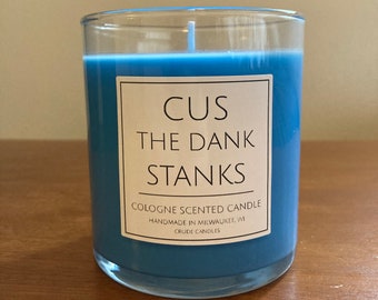 Kleine Glas cus The Dank Stanks. Lustige clevere Kerzenetiketten. Unkrautbezogene Etiketten. Wähle deinen Duft/Deine Farbe aus. Stoner Geschenke. Marihuana Kerzen.