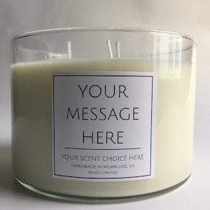 2/3 Scents-Design Your Own Candle - 3 Wick. Scent & Color Options. Custom Candle. Make Your Own Label. Make Your Own Candle.