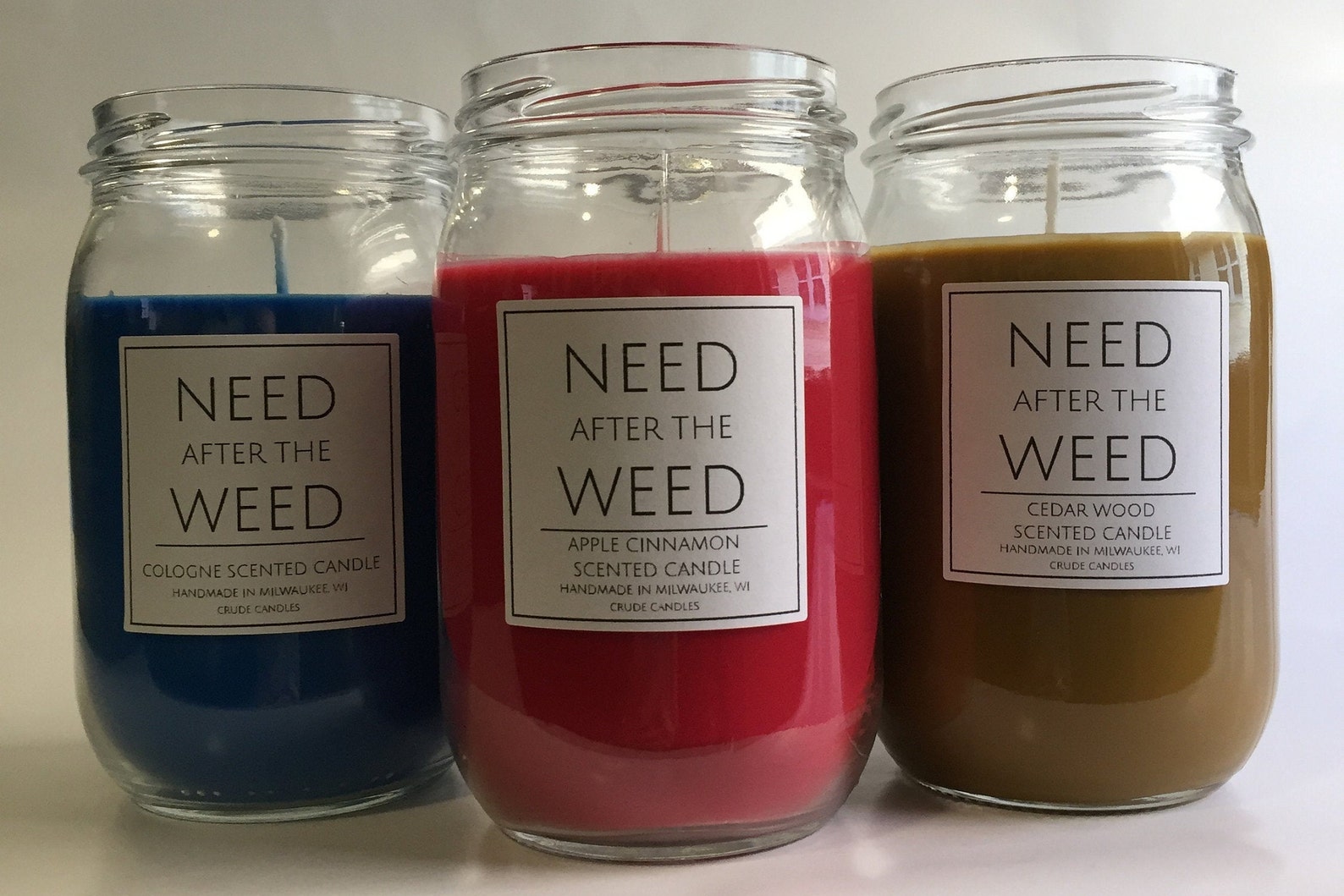 16oz Need After the Weed Mason Jar Candle. Funny Clever Candle Etsy