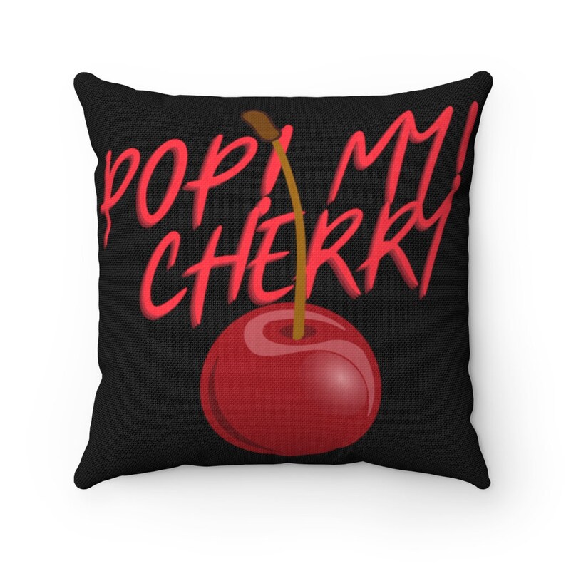 POP YOUR CHERRY Spun Polyester Square Pillow