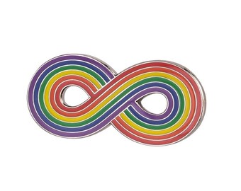 Rainbow Infinity Pin, Rainbow Pride Pin, Forever Pride Infinity Pin, LGBT LGBTQ Pride Pin, Gay Pride Pin, Ally Pin, Pride Month Subtle Pride