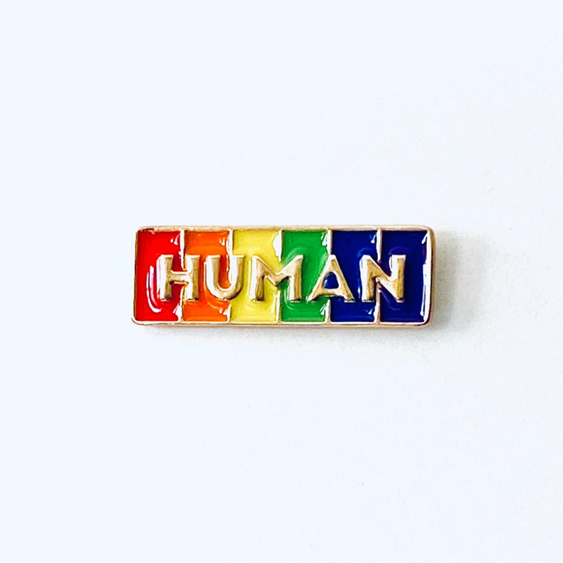 LGBTQ Pride Rainbow Pin Equal Rights Easter Basket Human Rights Love is Love Wins LGBT Pride We Are All Human Pin Easter Gifts