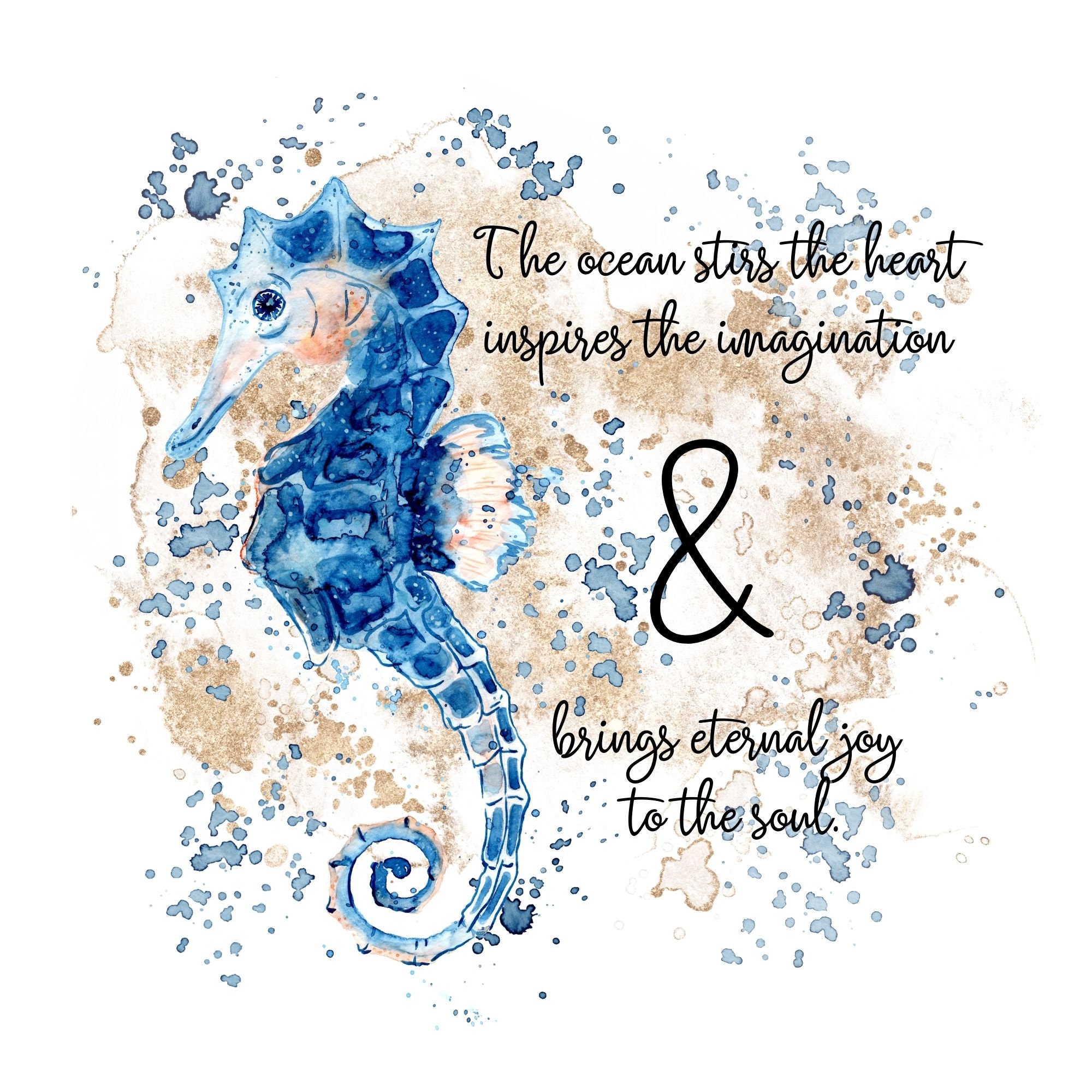 Underwater Seahorse SVG PNG JPEG Sublimation File Quote | Etsy