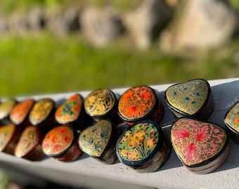 Beautiful Kashmiri, Hand painted boxes for storing jewelry & trinkets, decorative keepsake box for gifting or home Decor/ Christmas/ Diwali