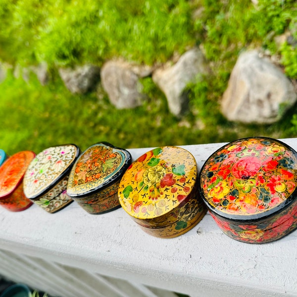 Colorful handpainted keepsake box Jewelry/ trinket box ring box decorative box  wedding favor gift birthday gift, keepsake gift, storage box