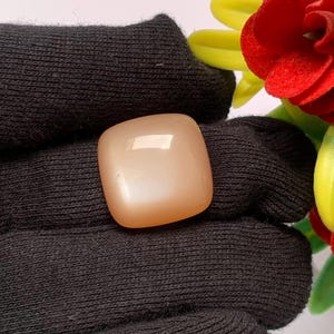 Natural Peach Moonstone Flashy Cushion Cabochon 20x20x9 mm Amazing Rare Quality, Collective Gemstone, For Jewelry Making 29.45 Carta Approx