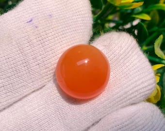 Cabujón redondo de cornalina AAA de 15 mm, gema suelta de cornalina natural rojo anaranjado de 12,50 ct, piedra cabujón lisa para la fabricación de joyas.