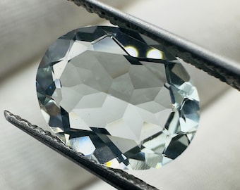 Natural Aquamarine Faceted Oval Cut 2.20 Ct, Loose Aquamarine Gemstone, Oval Cut Stone for Jewelry Making, AAA Quality Blue Gem