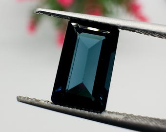 Natural Indicolite Blue Tourmaline 1.85 Ct, Emerald Cut Faceted Octagon Loose Gemstone, AAA Quality Blue Tourmaline Stone