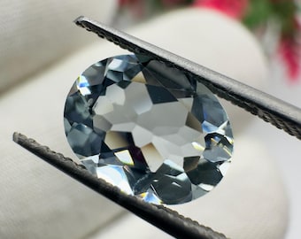 Natural Aquamarine Faceted Oval Cut 1.40 Ct, Loose Aquamarine Gemstone, Oval Cut Stone for Jewelry Making, AAA Quality Blue Gem