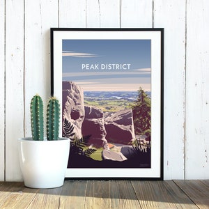 Peak District Travel and Climbing Print