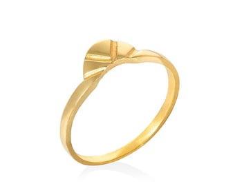 Golden Crescent Ring, 14K Gold, Minimalistic Ring, Gift for Girlfriend, Ring for Women, Elegant Ring, Gift for Her — The Orsalia Ring