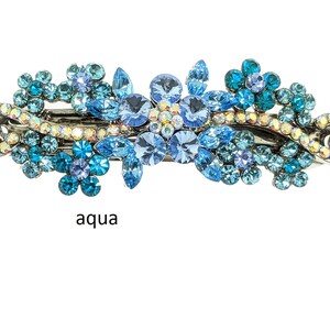 Crystals Barrette, Hair Barrette For Women, Flower Hair Clip, French Hair Barrette
