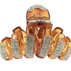Crystal Hair Claw Clip Large Hair Clip Claw Black Hair Claw Golden Hair Claw Rhinestone Hair Jaw Clip