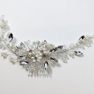 Crystal Bridal Hair Comb Wedding Hair Comb Bridal Comb Pearl Hair Comb Rhinestone Wedding Hair Comb ,Bridesmaid&#39;s Hair Comb Flower Girl Hair