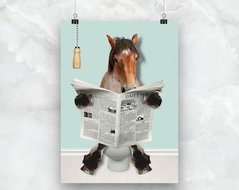 Custom Horse in Bathroom Litle Pony Wild horses Equestrian Art Horse Photography Horse Print Lover Gift Horse Wall Gift Horses in Photo Bath