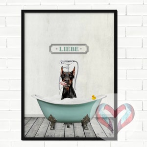 Custom Pet Portrait Bathroom Art Personalized gifts Dog Green color bathtub portrait Custom Pet Dog Cat Funny gifts Mother's day gift 2023