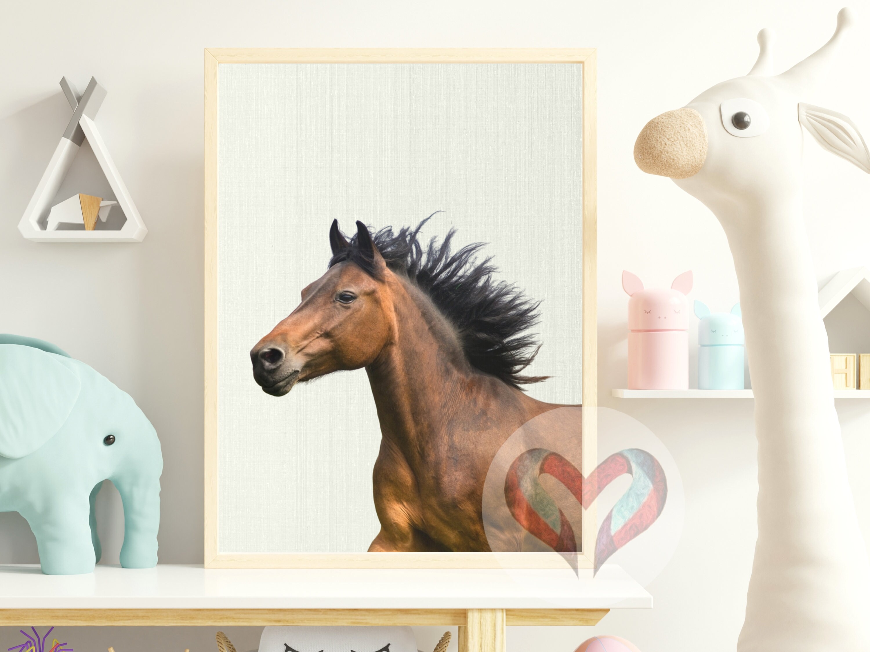 Horse Art Print. Printable Poster Instant Digital Download Etsy