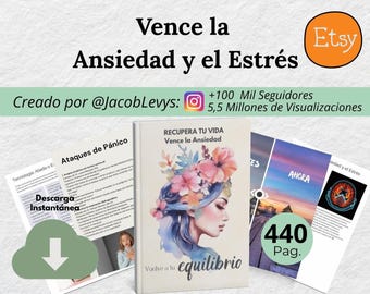 Vence la Ansiedad Libro numérique | Guide pratique 440 pages | Études de cas à Harvard