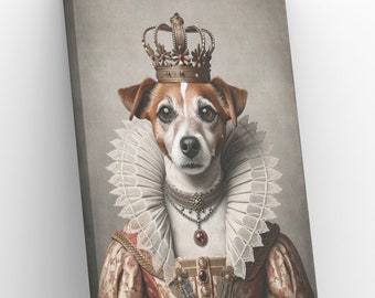 Transforme a su mascota en realeza con retratos de mascotas reales personalizables de Meliav Digital: diseños de reinas renacentistas y victorianas Majestic