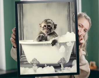 Descubra Instant Joy: Descarga, impresión y marco de retratos de mascotas personalizables de MeliaVDigital. Diseños de monos extravagantes para un 2024 increíblemente perfecto