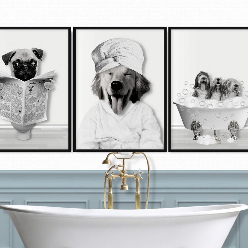 Bathroom Signs Dogs - Etsy