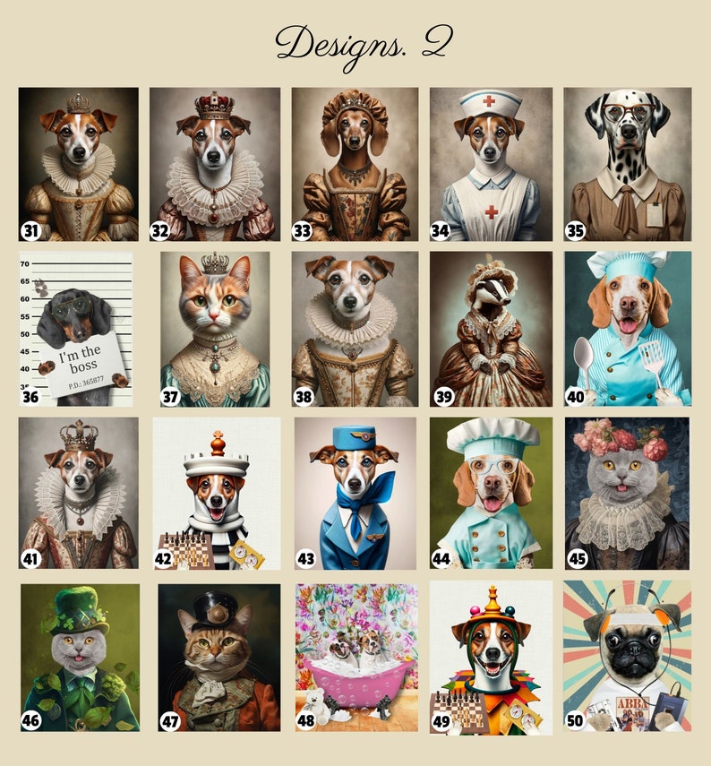 Customizable Pet Portraits: Elevate Your Furry Royalty with MeliaVDigital The Ultimate for Whimsical Pet Portraits and Memorable Gifts image 3